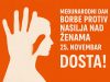 Danas je Međunarodni dan borbe protiv nasilja nad ženama – Dan kada poručujemo “Dosta!”